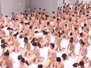 Many Japanese Group Sex Cumshots